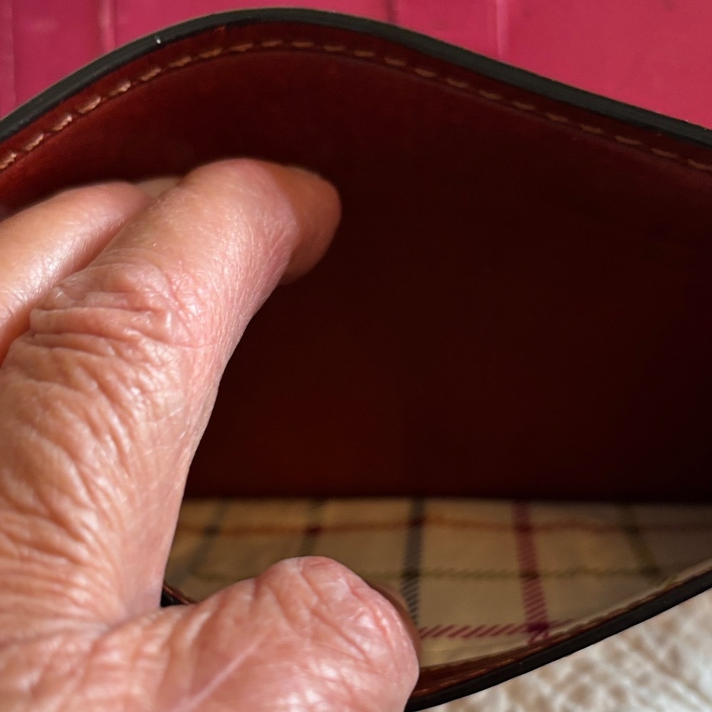 Coach Tan Leather wallet with Brass Buckle - Picture 8 of 9